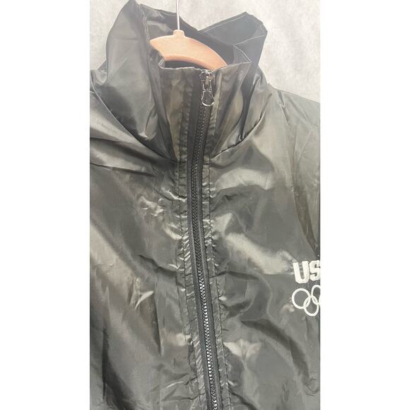 Vintage USA Olympics Mens Spell Out Full Zip Windbreaker Jacket Black Size XL - Picture 4 of 9